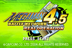 Rockman EXE 4.5 - Real Operation (English demo) Title Screen